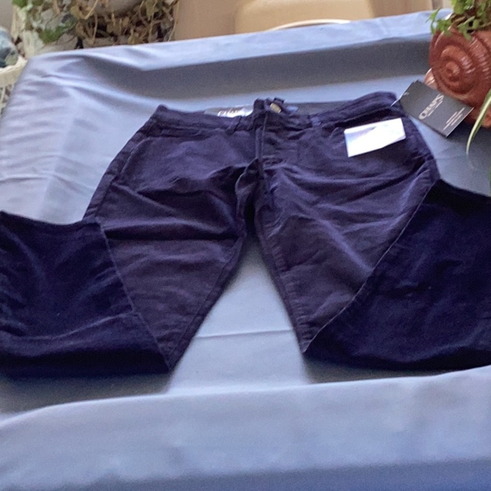 “Fit-Shape-Sculpt” corduroy pants.  Brand-new with tags.  Navy blue